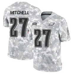 Youth Quinyon Mitchell Philadelphia Eagles No.27 Limited 2024 Salute to Service Jersey - Arctic Camo