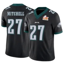 Youth Quinyon Mitchell Philadelphia Eagles No.27 Limited Vapor F.U.S.E. Super Bowl LIX Jersey - Black