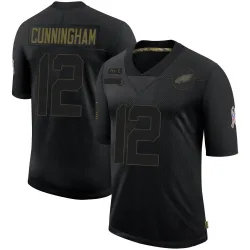 Youth Randall Cunningham Philadelphia Eagles No.12 Limited 2020 Salute To Service Jersey - Black
