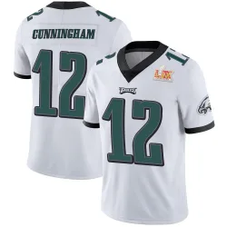 Youth Randall Cunningham Philadelphia Eagles No.12 Limited Vapor Untouchable Super Bowl LIX Jersey - White