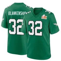 Youth Reed Blankenship Philadelphia Eagles No.32 Game Kelly Alternate Super Bowl LIX Jersey - Green