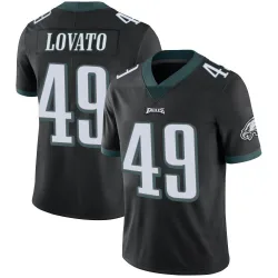 Youth Rick Lovato Philadelphia Eagles No.49 Limited Alternate Vapor Untouchable Jersey - Black