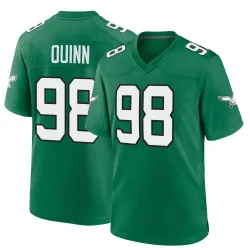 Youth Robert Quinn Philadelphia Eagles No.98 Game Kelly Alternate Jersey - Green