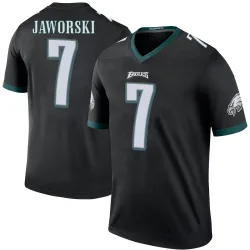 Youth Ron Jaworski Philadelphia Eagles No.7 Legend Color Rush Jersey - Black