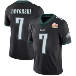 Youth Ron Jaworski Philadelphia Eagles No.7 Limited Alternate Vapor Untouchable Super Bowl LIX Jersey - Black