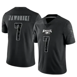 Youth Ron Jaworski Philadelphia Eagles No.7 Limited Reflective Jersey - Black