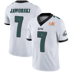 Youth Ron Jaworski Philadelphia Eagles No.7 Limited Vapor Untouchable Super Bowl LIX Jersey - White