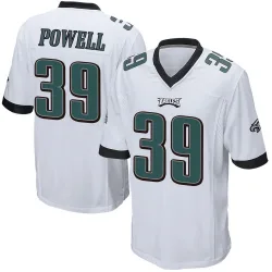 Youth ShunDerrick Powell Philadelphia Eagles No.39 Game Jersey - White