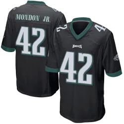 Youth Smael Mondon Jr. Philadelphia Eagles No.42 Game Alternate Jersey - Black