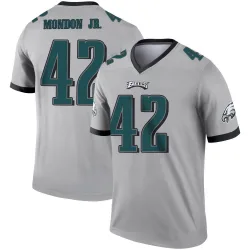 Youth Smael Mondon Jr. Philadelphia Eagles No.42 Legend Silver Inverted Jersey