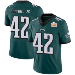 Youth Smael Mondon Jr. Philadelphia Eagles No.42 Limited Midnight Team Color Vapor Untouchable Super Bowl LIX Jersey - Green
