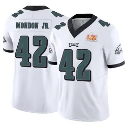 Youth Smael Mondon Jr. Philadelphia Eagles No.42 Limited Vapor F.U.S.E. Super Bowl LIX Jersey - White