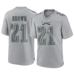 Youth Sydney Brown Philadelphia Eagles No.21 Game Atmosphere Fashion Jersey - Gray
