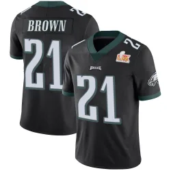 Youth Sydney Brown Philadelphia Eagles No.21 Limited Alternate Vapor Untouchable Super Bowl LIX Jersey - Black