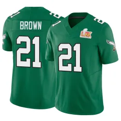 Youth Sydney Brown Philadelphia Eagles No.21 Limited Kelly Alternate Vapor F.U.S.E. Super Bowl LIX Jersey - Green