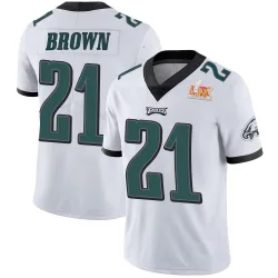 Youth Sydney Brown Philadelphia Eagles No.21 Limited Vapor Untouchable Super Bowl LIX Jersey - White