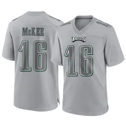 Youth Tanner McKee Philadelphia Eagles No.16 Game Atmosphere Fashion Jersey - Gray