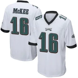 Youth Tanner McKee Philadelphia Eagles No.16 Game Jersey - White
