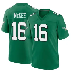 Youth Tanner McKee Philadelphia Eagles No.16 Game Kelly Alternate Jersey - Green