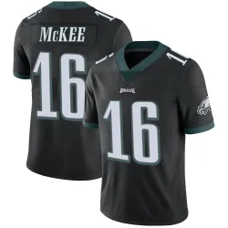 Youth Tanner McKee Philadelphia Eagles No.16 Limited Alternate Vapor Untouchable Jersey - Black