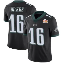 Youth Tanner McKee Philadelphia Eagles No.16 Limited Alternate Vapor Untouchable Super Bowl LIX Jersey - Black