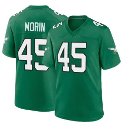 Youth Taylor Morin Philadelphia Eagles No.45 Game Kelly Alternate Jersey - Green