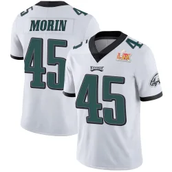 Youth Taylor Morin Philadelphia Eagles No.45 Limited Vapor Untouchable Super Bowl LIX Jersey - White
