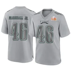 Youth Terrace Marshall Jr. Philadelphia Eagles No.46 Game Atmosphere Fashion Super Bowl LIX Jersey - Gray