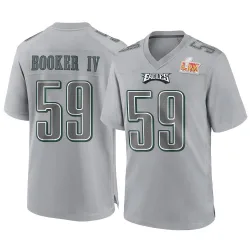 Youth Thomas Booker IV Philadelphia Eagles No.59 Game Atmosphere Fashion Super Bowl LIX Jersey - Gray