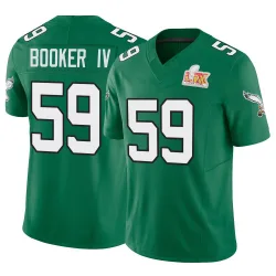Youth Thomas Booker IV Philadelphia Eagles No.59 Limited Kelly Alternate Vapor F.U.S.E. Super Bowl LIX Jersey - Green