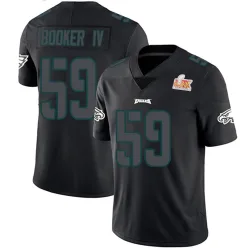 Youth Thomas Booker IV Philadelphia Eagles No.59 Limited Super Bowl LIX Jersey - Black Impact