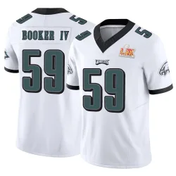 Youth Thomas Booker IV Philadelphia Eagles No.59 Limited Vapor F.U.S.E. Super Bowl LIX Jersey - White