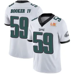 Youth Thomas Booker IV Philadelphia Eagles No.59 Limited Vapor Untouchable Super Bowl LIX Jersey - White