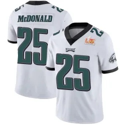 Youth Tommy McDonald Philadelphia Eagles No.25 Limited Vapor Untouchable Super Bowl LIX Jersey - White