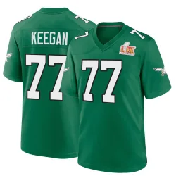 Youth Trevor Keegan Philadelphia Eagles No.77 Game Kelly Alternate Super Bowl LIX Jersey - Green