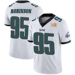 Youth Ty Robinson Philadelphia Eagles No.95 Limited Vapor Untouchable Super Bowl LIX Jersey - White