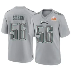 Youth Tyler Steen Philadelphia Eagles No.56 Game Atmosphere Fashion Super Bowl LIX Jersey - Gray