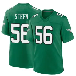 Youth Tyler Steen Philadelphia Eagles No.56 Game Kelly Alternate Jersey - Green