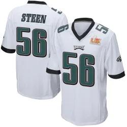 Youth Tyler Steen Philadelphia Eagles No.56 Game Super Bowl LIX Jersey - White