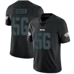 Youth Tyler Steen Philadelphia Eagles No.56 Limited Jersey - Black Impact