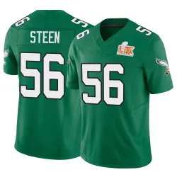 Youth Tyler Steen Philadelphia Eagles No.56 Limited Kelly Alternate Vapor F.U.S.E. Super Bowl LIX Jersey - Green