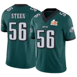 Youth Tyler Steen Philadelphia Eagles No.56 Limited Vapor F.U.S.E. Super Bowl LIX Jersey - Green