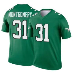 Youth Wilbert Montgomery Philadelphia Eagles No.31 Legend Kelly Alternate Jersey - Green