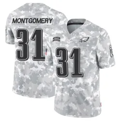 Youth Wilbert Montgomery Philadelphia Eagles No.31 Limited 2024 Salute to Service Jersey - Arctic Camo