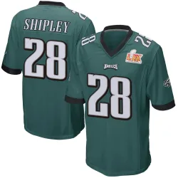 Youth Will Shipley Philadelphia Eagles No.28 Game Team Color Super Bowl LIX Jersey - Green