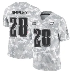 Youth Will Shipley Philadelphia Eagles No.28 Limited 2024 Salute to Service Jersey - Arctic Camo