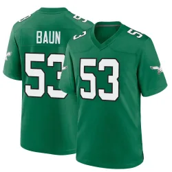 Youth Zack Baun Philadelphia Eagles No.53 Game Kelly Alternate Jersey - Green