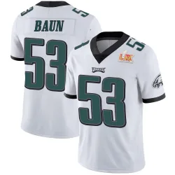 Youth Zack Baun Philadelphia Eagles No.53 Limited Vapor Untouchable Super Bowl LIX Jersey - White